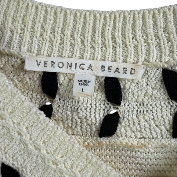 Veronica Beard Edwin Mixed Media Sweater Top - Picture 4 of 4